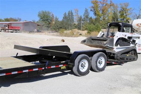 tilt bed skid steer trailers|tilt equipment trailers for sale.